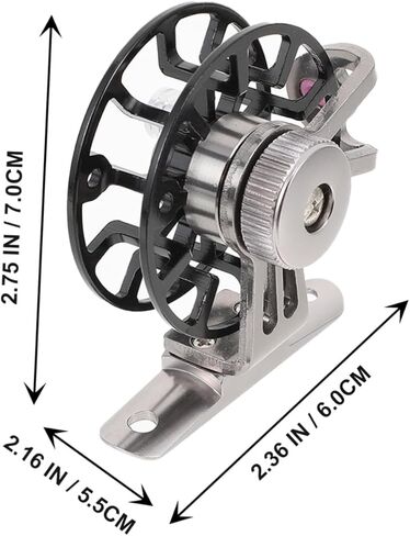 Mipcase Professional Full Metal Ice Fishing Reel Black Portable Sea Rod Wheel Accessory with Ergonomic Handle for Lure and Sea Fishing Poles in Saudi Arabia