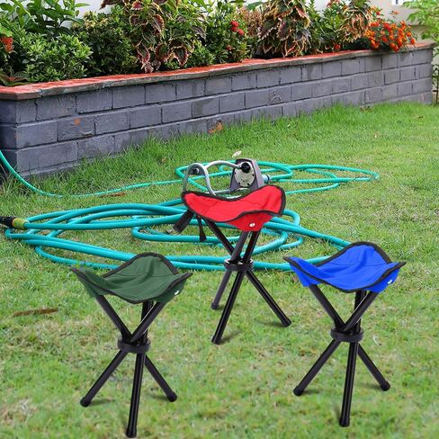 3 Pack Folding Camping Stool 12.2 x 14.96 Inch Portable Collapsible Chair Tripod Stool Hiking Chair for Fishing, Beach, Picnic, Outdoor, Gardening and Travel in Saudi Arabia
