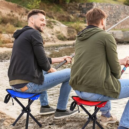 3 Pack Folding Camping Stool 12.2 x 14.96 Inch Portable Collapsible Chair Tripod Stool Hiking Chair for Fishing, Beach, Picnic, Outdoor, Gardening and Travel in Saudi Arabia