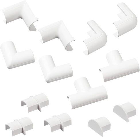 D-Line Cable Raceway On-Wall Cover | 1D3015W | القناة الكهربائية السطحية لإخفاء وإخفاء الحبال والكابلات والأسلاك | أبيض ، قابل للطلاء in Saudi Arabia
