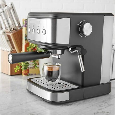 Espresso Maker 1.5L Capacity Coffee Machine with Milk Frother in Saudi Arabia