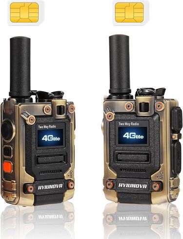 4G LTE POC Walkie Talkies (حزمة 2 ، شملت بطاقات SIM)-أجهزة الراديو التغطية على مستوى البلاد/التغطية العالمية ، جسم صغير للمعادن ، بطارية طويلة ، نطاق USB-C ، 5000 كم-K300 in Saudi Arabia