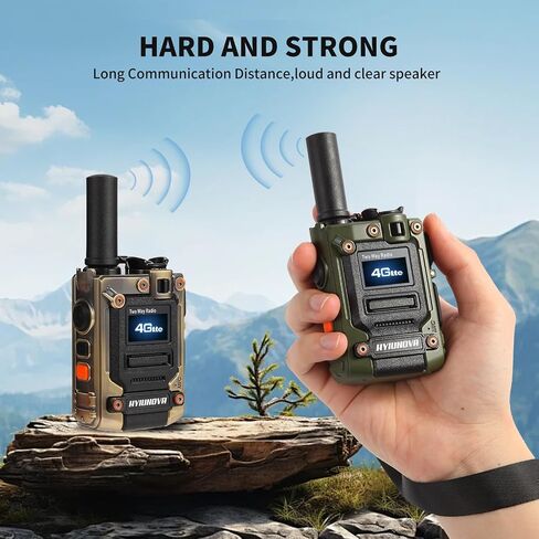 4G LTE POC Walkie Talkies (حزمة 2 ، شملت بطاقات SIM)-أجهزة الراديو التغطية على مستوى البلاد/التغطية العالمية ، جسم صغير للمعادن ، بطارية طويلة ، نطاق USB-C ، 5000 كم-K300 in Saudi Arabia