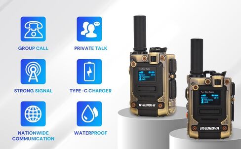 4G LTE POC Walkie Talkies (حزمة 2 ، شملت بطاقات SIM)-أجهزة الراديو التغطية على مستوى البلاد/التغطية العالمية ، جسم صغير للمعادن ، بطارية طويلة ، نطاق USB-C ، 5000 كم-K300 in Saudi Arabia