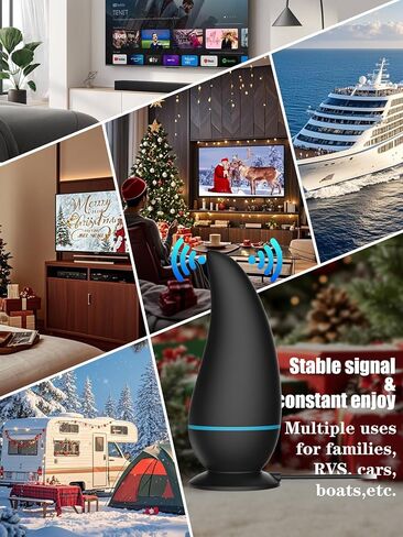 2025 TV Antenna Signal Enhance with 1000+ Miles Range Supports 1080p 4K for HDTV Cable, Smart TV, Older TVs, 18ft HDTV Cable for Free Channel in Saudi Arabia