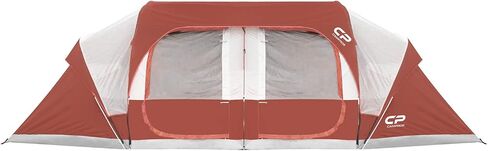 CAMPROS CP Tent 12-Person-Camping-Tents,3 Room Family Tents,Waterproof Windproof Family Tent with Top Rainfly,6 Large Mesh Windows,Double Layer,Easy Set Up, Portable with Carry Bag-20' x 9' x 72"(H) in Saudi Arabia