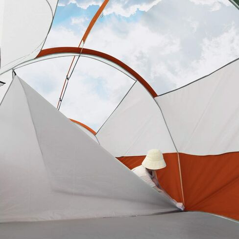 CAMPROS CP Tent 12-Person-Camping-Tents,3 Room Family Tents,Waterproof Windproof Family Tent with Top Rainfly,6 Large Mesh Windows,Double Layer,Easy Set Up, Portable with Carry Bag-20' x 9' x 72"(H) in Saudi Arabia