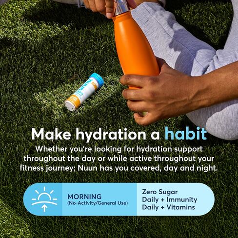 Nuun Hydration Immunity Electrolyte Tablets With 200mg Vitamin C, Blueberry Tangerine, 8 Pack (80 Servings) in Kuwait