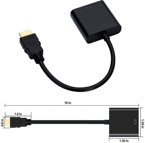 HDMI إلى VGA ، HDMI إلى VGA محول الفيديو (من الذكور إلى الإناث) لأجهزة الكمبيوتر ، أجهزة الكمبيوتر المكتبية ، أجهزة الكمبيوتر المحمولة ، أجهزة الكمبيوتر ، أجهزة العرض ، الشاشات ، HDTVs ، Raspberry PI ، Roku ، Xbox ، Chromebooks والمزيد in Kuwait