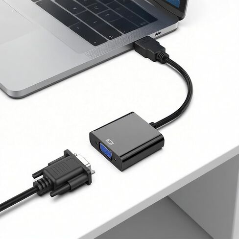 2 حزمة HDMI إلى VGA ، محول مطلي بالذهب (من الذكور إلى أنثى) للكمبيوتر ، سطح المكتب ، الكمبيوتر المحمول ، الكمبيوتر ، الشاشة ، جهاز العرض ، HDTV ، Chromebook ، Raspberry PI ، Roku ، Xbox والمزيد ، الأسود in Saudi Arabia