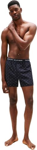 Tommy Hilfiger Woven Cotton Boxer 4-Pack Black SM in Saudi Arabia