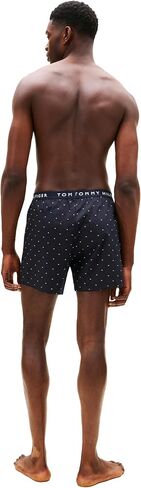 Tommy Hilfiger Woven Cotton Boxer 4-Pack Black SM in Saudi Arabia