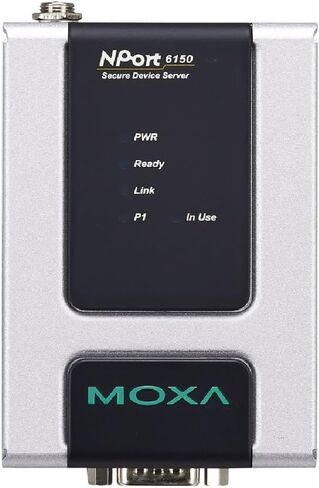 NPort 6150-T device server - 1-port RS-232/422/485 secure device server, 3 in 1, 10/100M Ethernet, 12-48 VDC, -40 to 75°. (Power Supply not Included - Please Purchase Separately - PWR-12150-USJP-SA-T) in Saudi Arabia
