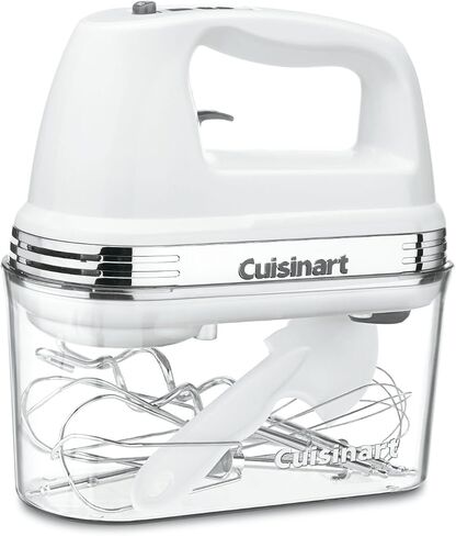 ميزة الطاقة Cuisinart HM-90S بالإضافة إلى الخلاط المحمول بنسبة 9 سرعات مع حالة تخزين ، أبيض (متجدد) in Kuwait