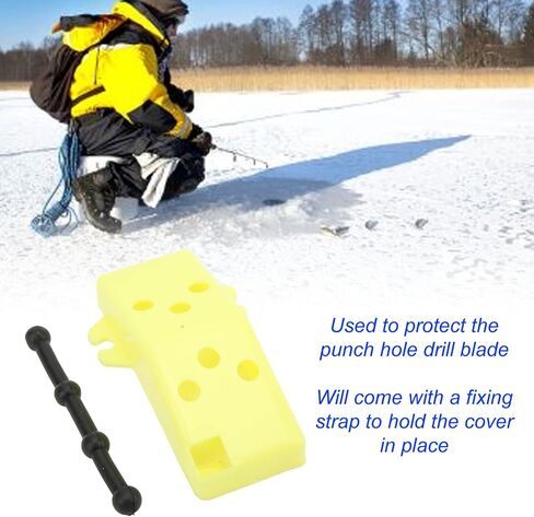 Fydun Ice Auger Blade Guard Blade Blade Abs for Winter Fishing Ice Drill Headl Applied Family (L) in Saudi Arabia