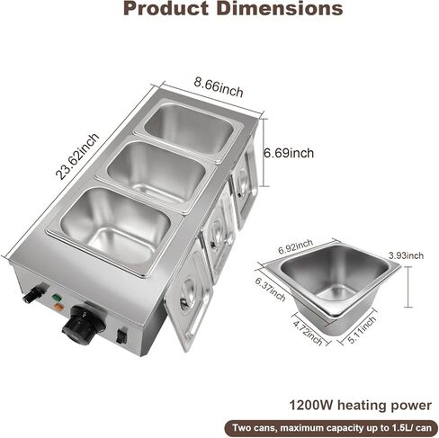 3 Tanks Chocolate Melting Machine Commercial,Chocolate Tempering Machine with Lid, Stainless Steel Electric Chocolate Melting Pot for Cheese, Chocolate, 1200 W in Saudi Arabia