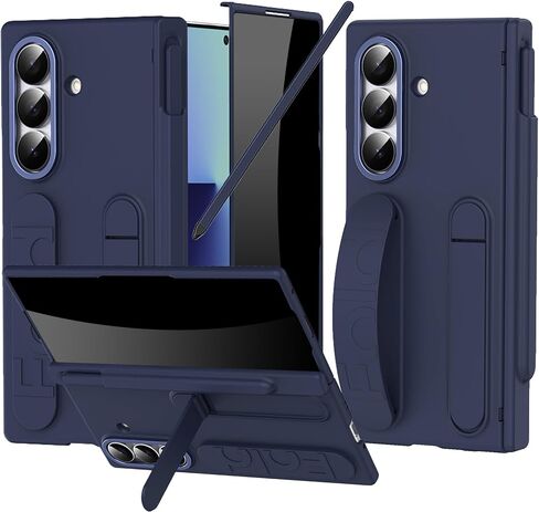 حزام الإصبع لـ Samsung Galaxy Z Fold 7 Case with S Pen Holder & Stylus ، Z Fold 7 حالة حزام يدوية مدمجة in Kuwait