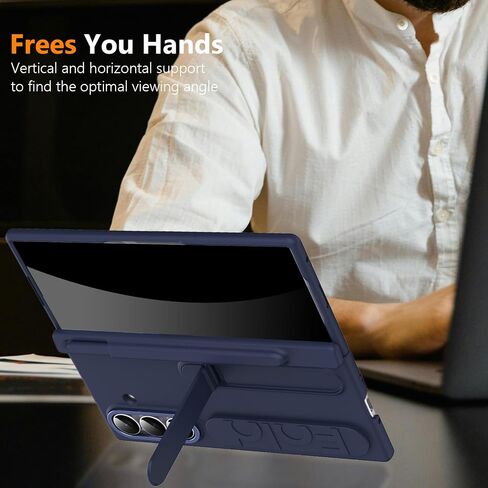 حزام الإصبع لـ Samsung Galaxy Z Fold 7 Case with S Pen Holder & Stylus ، Z Fold 7 حالة حزام يدوية مدمجة in Kuwait
