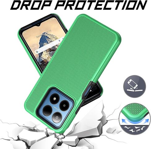 for Boost Summit 5G Case with Tempered Glass Screen Protector,Dual Layer Heavy Duty Shockproof Protection (Boost Summit 5G,Black) in Saudi Arabia