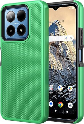 for Boost Summit 5G Case with Tempered Glass Screen Protector,Dual Layer Heavy Duty Shockproof Protection (Boost Summit 5G,Black) in Saudi Arabia