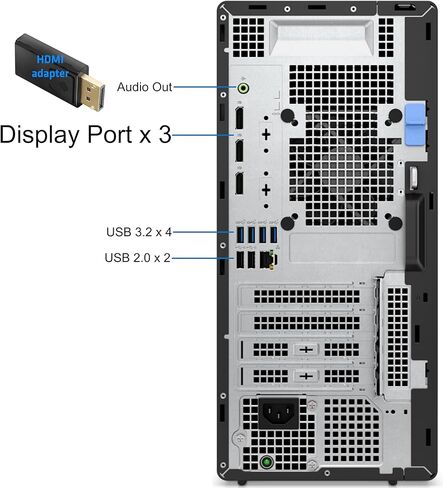 Dell OptiPlex 7020 Tower Plus Computer, Intel Core i7-14700, 32GB RAM, 1TB NVMe SSD, USB-C, DisplayPort, HDMI, Built in WiFi, Bluetooth, Windows 11 Pro, Black Desktop in Saudi Arabia