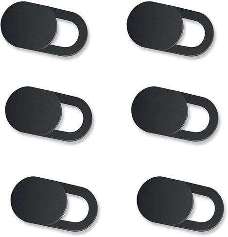 Webcam Cover Slide(6 PCS), Ultra Thin Camera Cover Slide for Camera Privacy Cover Slide for Laptop/Cell Phone/iPad/PC/Tablet, Great for Protect Your Privacy and Security - Black in Saudi Arabia