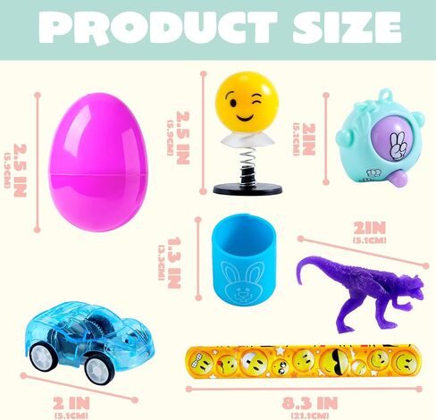 JOYIN 160 PCS Prefilled Easter Eggs with Assorted Toys, Stuffed Egg Hunt Supplies, Basket Stuffers Fillers, Classroom Prizes, Party Favors in Saudi Arabia