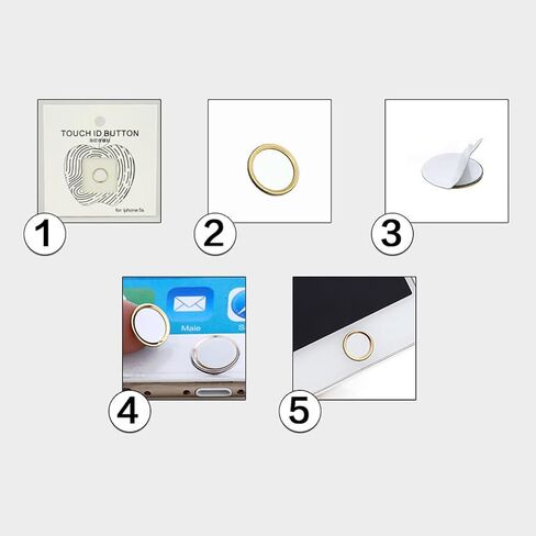 ARTIBETTER Metal Fingerprint Button Sticker for Home Button - Copper and Polymer Material Sweat-Resistant Compatible with Apple Devices in Saudi Arabia