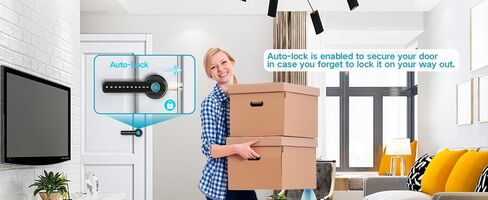 مقبض الأبواب الذكي - بصمات المفاتيح البيومترية ولوحة المفاتيح ، Deadbolt المقاومة للماء ، التحكم في تطبيق Bluetooth ، قفل تلقائي للمنزل ، الفندق ، المكتب ، الشقة in Kuwait