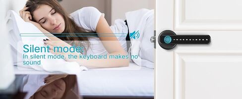 مقبض الأبواب الذكي - بصمات المفاتيح البيومترية ولوحة المفاتيح ، Deadbolt المقاومة للماء ، التحكم في تطبيق Bluetooth ، قفل تلقائي للمنزل ، الفندق ، المكتب ، الشقة in Kuwait