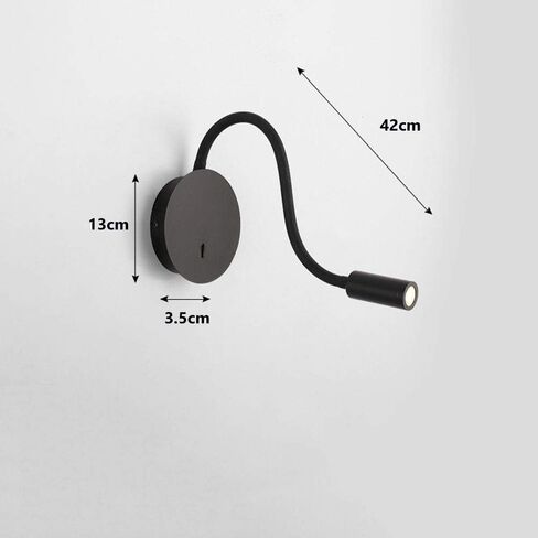 مرن groenseck الجدار أضواء القراءة مصباح السرير مع التبديل 3W LED SPOTLAMP التصميم الحد الأدنى قابلة للتعديل الجدار الداخلي ضوء غرفة نوم غرفة المعيشة أضواء داخلية الجدار in Saudi Arabia