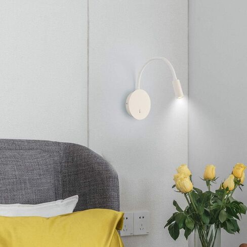 مرن groenseck الجدار أضواء القراءة مصباح السرير مع التبديل 3W LED SPOTLAMP التصميم الحد الأدنى قابلة للتعديل الجدار الداخلي ضوء غرفة نوم غرفة المعيشة أضواء داخلية الجدار in Saudi Arabia