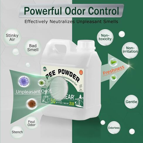 Pee Powder Gel - 2/4lb سريع 60 ثانية من الامتصاص والرائحة المحايدة للمراحيض المحمولة ، والتخييم ، والضروريات في الهواء الطلق in Kuwait