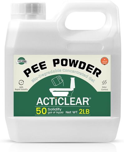 Pee Powder Gel - 2/4lb سريع 60 ثانية من الامتصاص والرائحة المحايدة للمراحيض المحمولة ، والتخييم ، والضروريات في الهواء الطلق in Kuwait