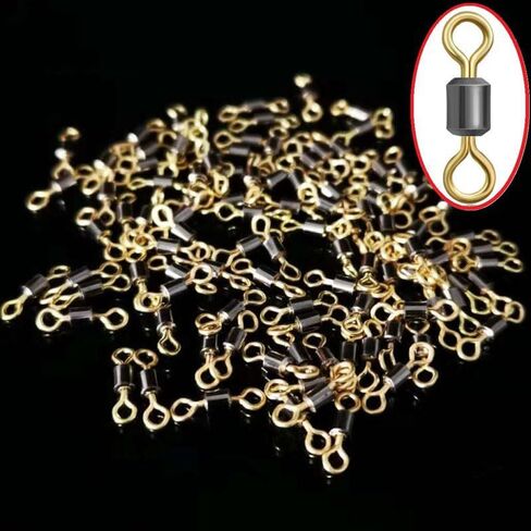 100pcs ألوان مزدوجة الدوران دوار الصيد carp الإكسسوارات معالجة الهدايا لصيد الأسماك للرجال in Saudi Arabia