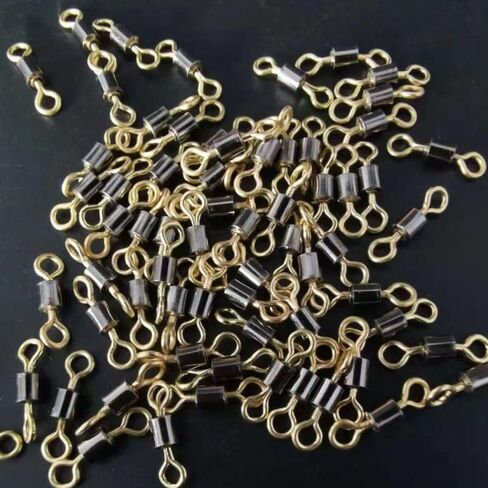 100pcs ألوان مزدوجة الدوران دوار الصيد carp الإكسسوارات معالجة الهدايا لصيد الأسماك للرجال in Saudi Arabia