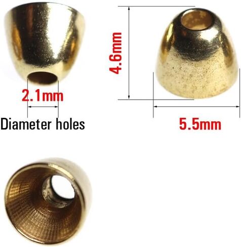 100pcs DIY النحاس ذبابة الرؤوس المخروطية المخروطية (7/32 " in Kuwait