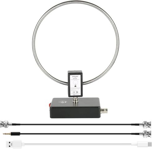 GA800 Loop Antenna, WOOKLEA Portable Active Shortwave Antenna 10kHz-159MHz, with BNC Cable, LW MW SW FM Air V Band, Used for Amateur Radio (Free of Tuning) in Saudi Arabia