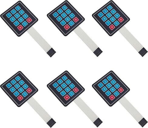 6pcs 3x4 لوحة المفاتيح 12 مفتاح المصفوفة مفتاح تبديل الغشاء 7pin 12 لوحة مفاتيح ممتدة in Kuwait