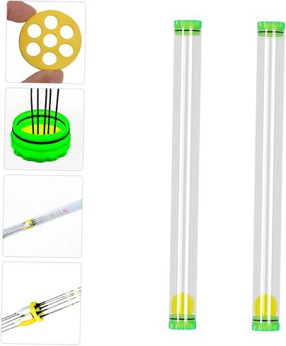 Mikikit 2Pcs Fish Floats Storage Tubes Fishing Floats Holder for Practical Fishing Tool for Campers and Enthusiasts in Saudi Arabia