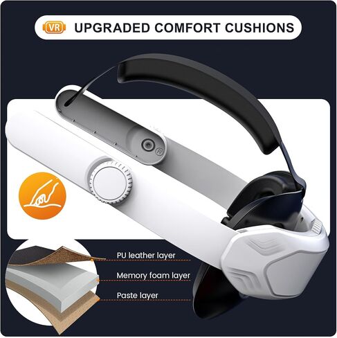 Adjustable Comfort Head Strap for Meta Quest 3S/Quest 3/Quest 2 - Elite Strap Replacement for Enhanced Support, Reduced Pressure & VR Gaming Immersion (T4 Quest 3S/Quest 3/Quest 2 Head Strap) in Kuwait