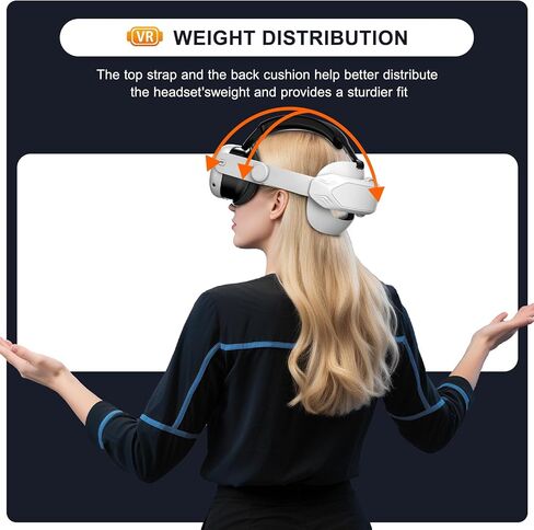 Adjustable Comfort Head Strap for Meta Quest 3S/Quest 3/Quest 2 - Elite Strap Replacement for Enhanced Support, Reduced Pressure & VR Gaming Immersion (T4 Quest 3S/Quest 3/Quest 2 Head Strap) in Kuwait