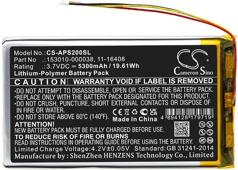 CS Cameron Sino 3.7V 5300mAh / 19.61Wh Replacement Battery for Appareo Stratus 2, Stratus 2S, Stratus 3, 11-16408, 153010-000038 in Saudi Arabia
