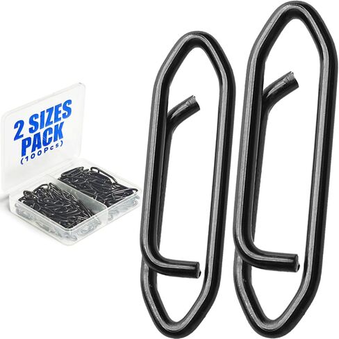 Fishing Quick Change Clips Topwater Speed Clips Crankbaits Quick Snaps Fishing Speed Power Clip Stainless Saltwater Freshwater 100pcs Black in Kuwait