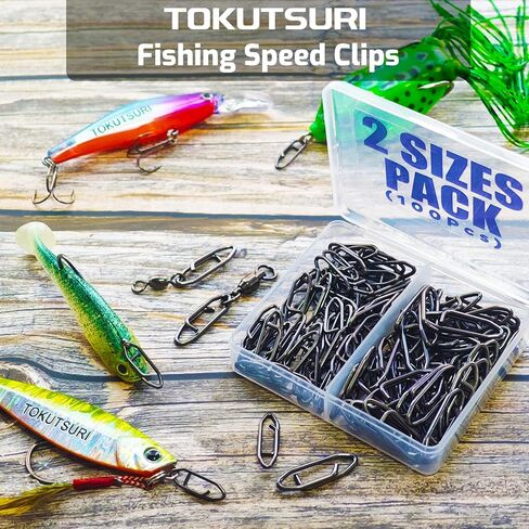 Fishing Quick Change Clips Topwater Speed Clips Crankbaits Quick Snaps Fishing Speed Power Clip Stainless Saltwater Freshwater 100pcs Black in Kuwait