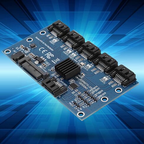 Yctze 3.0 1 to 5 Ports Hard Disk Adapter Converter with 6Gbps Interface, Multiplier Riser Support PM, Expansion Card for Port Multiplier in Saudi Arabia