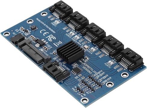 Yctze 3.0 1 to 5 Ports Hard Disk Adapter Converter with 6Gbps Interface, Multiplier Riser Support PM, Expansion Card for Port Multiplier in Saudi Arabia
