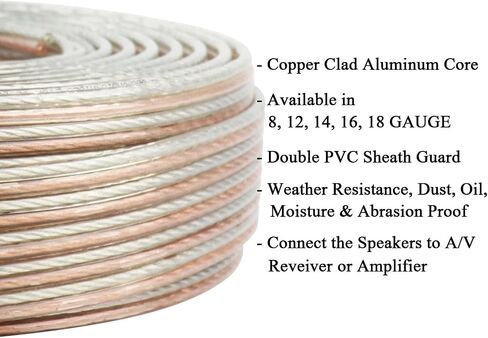 1 PC 8GA Audio Audio Speaker Zip Cable Auto Home Stereo Amplifier Wiring - 180ft in Saudi Arabia