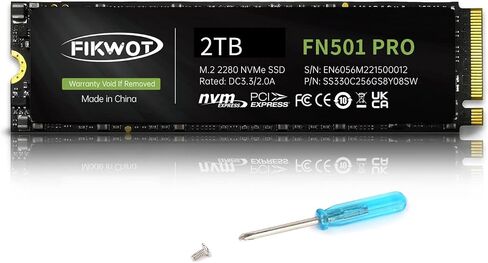 FX550 NVMe SSD 2TB M.2 SSD PCIe 3.0×4, Read Up to 3,500 MB/s, M2 2280 Internal Soild State Drive, Compatible with Desktop, Laptop and Mini PC, QLC NAND Flash in Kuwait