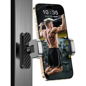 Gym Magnetic Phone Holder【Strong Magnets】- 360 Adjustable Magnetic Phone Mount, Phone Holder Gym Accessories for Men Women Compatible with All Smartphones 4.7-7" in Saudi Arabia